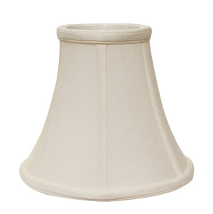 Homeroots 16" White Premium Bell Monay Shantung Lampshade  Monay Shantung Silk 469608