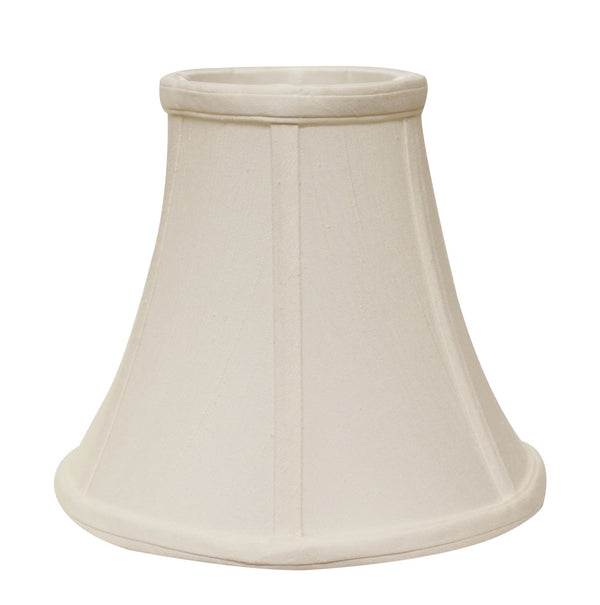 Homeroots 16" White Premium Bell Monay Shantung Lampshade  Monay Shantung Silk 469608