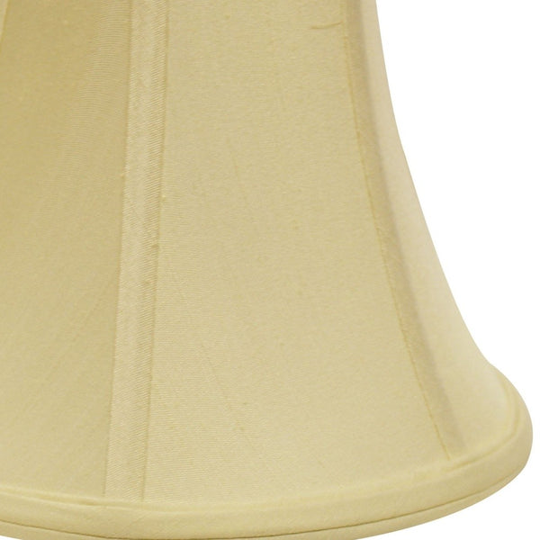 Homeroots 16" Antique White Premium Bell Monay Shantung Lampshade  Monay Shantung Silk 469609