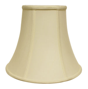 Homeroots 16" Ivory Premium Bell Monay Shantung Lampshade  Monay Shantung Silk 469610