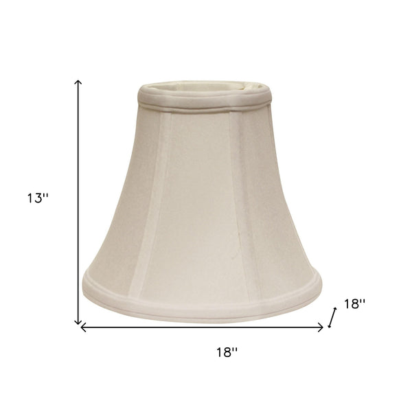 Homeroots 18" Snow Premium Bell No Slub Lampshade  No Slub Innsbruck 469611