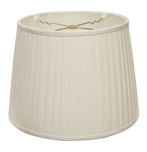 Homeroots 14" White Linen Lampshade With Side Pleats  Linen 469617