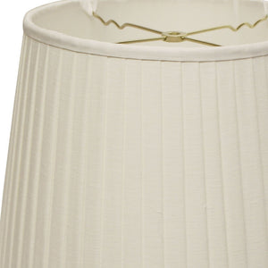 Homeroots 14" White Linen Lampshade With Side Pleats  Linen 469617