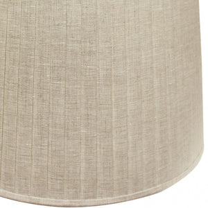 Homeroots 16" Cream Linen Lampshade With Side Pleats  Linen 469620