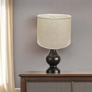 HomeRoots 16" Cream Linen Lampshade - Mid-Century Modern Design with Pleats for Warm, Inviting Illumination 469620