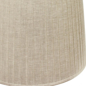 HomeRoots Beige Linen Pleated Empire Lamp Shade - Elegant Lighting for Home Décor, Soft Glow & Timeless Style 469622