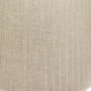 HomeRoots Beige Linen Pleated Empire Lamp Shade - Elegant Lighting for Home Décor, Soft Glow & Timeless Style 469622