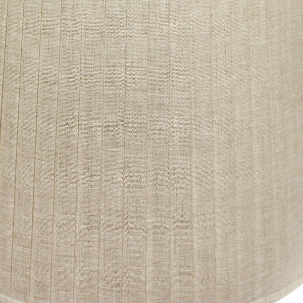 Homeroots Beige Linen Pleated Empire Lamp Shade 15"W Top 18"W Bottom  Linen 469622