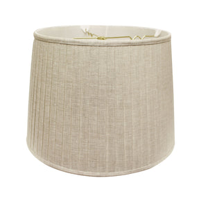 Homeroots 20" Cream Linen Lampshade With Side Pleats  Linen 469624
