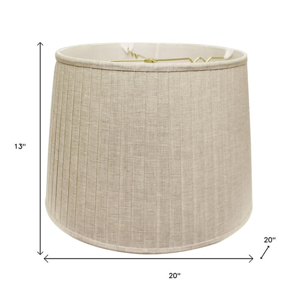 HomeRoots Cream Linen Pleated Empire Lamp Shade – Elegant Mid-Century Design for Warm, Inviting Spaces 469624