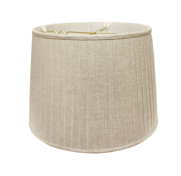 Homeroots 20" Cream Linen Lampshade With Side Pleats  Linen 469624