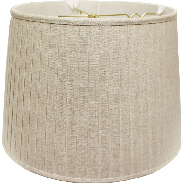 Homeroots 20" Cream Linen Lampshade With Side Pleats  Linen 469624