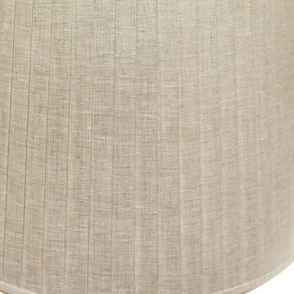 Homeroots 20" Cream Linen Lampshade With Side Pleats  Linen 469624