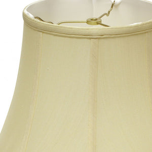 Homeroots 14" Antique White Altered Bell Monay Shantung Lampshade  Monay Shantung Silk 469626