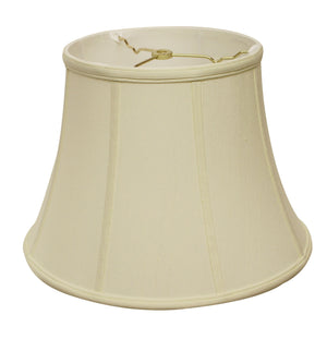 Homeroots 14" Ivory Altered Bell Monay Shantung Lampshade  Monay Shantung Silk 469627
