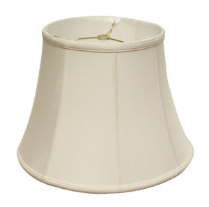 Homeroots 16" White Altered Bell Monay Shantung Lampshade  Monay Shantung Silk 469628