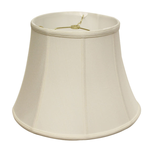 Homeroots 16" White Altered Bell Monay Shantung Lampshade  Monay Shantung Silk 469628
