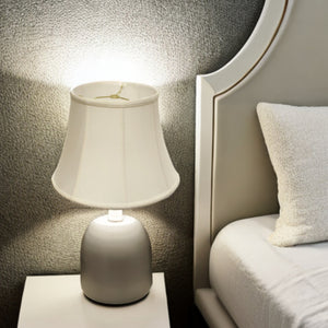 Homeroots 16" White Altered Bell Monay Shantung Lampshade  Monay Shantung Silk 469628