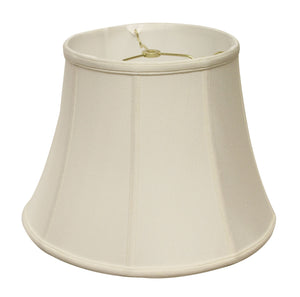 Homeroots 16" White Altered Bell Monay Shantung Lampshade  Monay Shantung Silk 469628