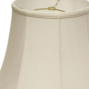 Homeroots 16" White Altered Bell Monay Shantung Lampshade  Monay Shantung Silk 469628