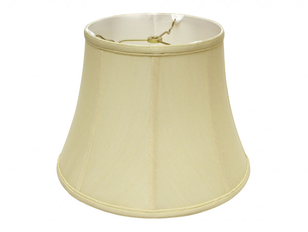 Homeroots 16" Antique White Altered Bell Monay Shantung Lampshade  Monay Shantung Silk 469629