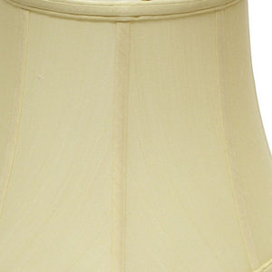 Homeroots 16" Antique White Altered Bell Monay Shantung Lampshade  Monay Shantung Silk 469629