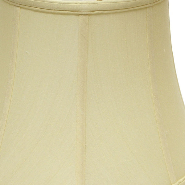 Homeroots 16" Antique White Altered Bell Monay Shantung Lampshade  Monay Shantung Silk 469629