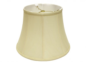 Homeroots 16" Antique White Altered Bell Monay Shantung Lampshade  Monay Shantung Silk 469629