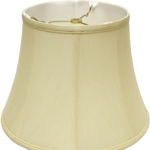 Homeroots 16" Antique White Altered Bell Monay Shantung Lampshade  Monay Shantung Silk 469629