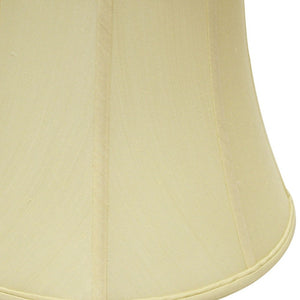 Homeroots 16" Antique White Altered Bell Monay Shantung Lampshade  Monay Shantung Silk 469629