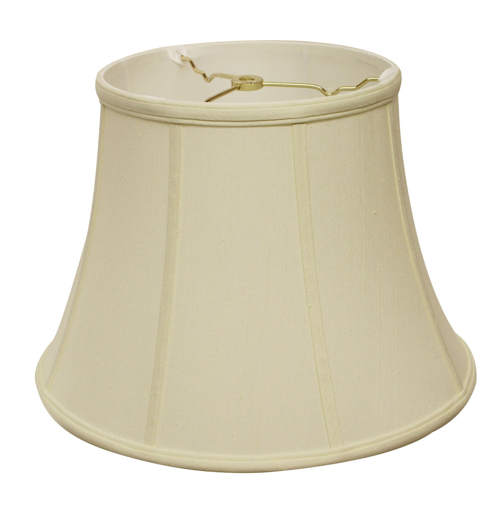 Homeroots 16" Ivory Altered Bell Monay Shantung Lampshade  Monay Shantung Silk 469630