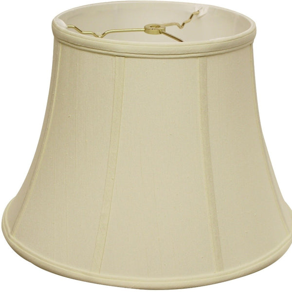Homeroots 16" Ivory Altered Bell Monay Shantung Lampshade  Monay Shantung Silk 469630