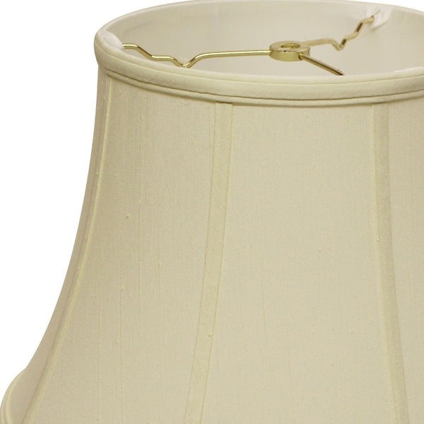 Homeroots 16" Ivory Altered Bell Monay Shantung Lampshade  Monay Shantung Silk 469630
