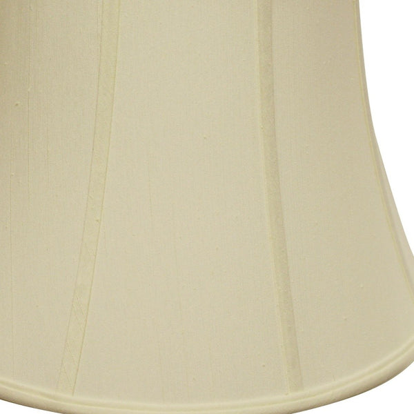 Homeroots 16" Ivory Altered Bell Monay Shantung Lampshade  Monay Shantung Silk 469630