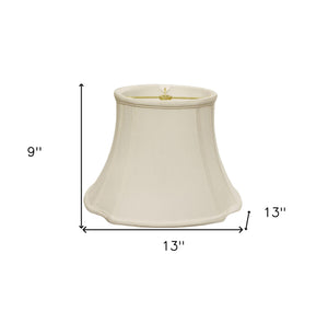 Homeroots Cream Monay Shantung Silk Oval 13 Bottom  Monay Shantung Silk 469634