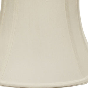 Homeroots Cream Monay Shantung Silk Oval 13 Bottom  Monay Shantung Silk 469634