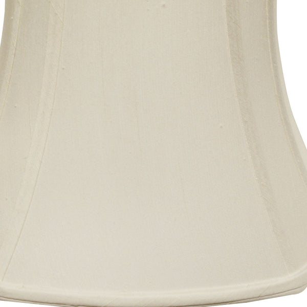 Homeroots Cream Monay Shantung Silk Oval 13 Bottom  Monay Shantung Silk 469634