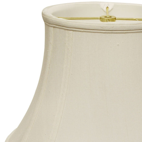 Homeroots Cream Monay Shantung Silk Oval 17 Bottom  Monay Shantung Silk 469640