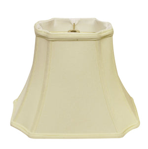 Homeroots 13" Ivory Inverted Rectangle Shantung Lampshade  Shantung Silk 469649
