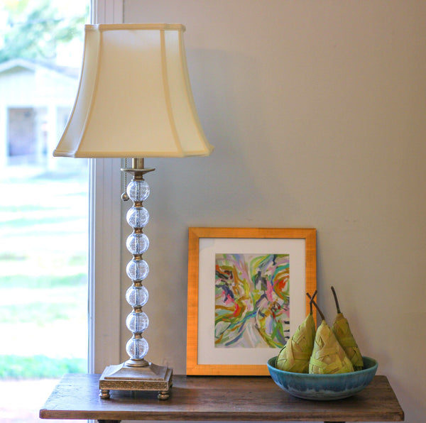 Homeroots 13" Ivory Inverted Rectangle Shantung Lampshade  Shantung Silk 469649