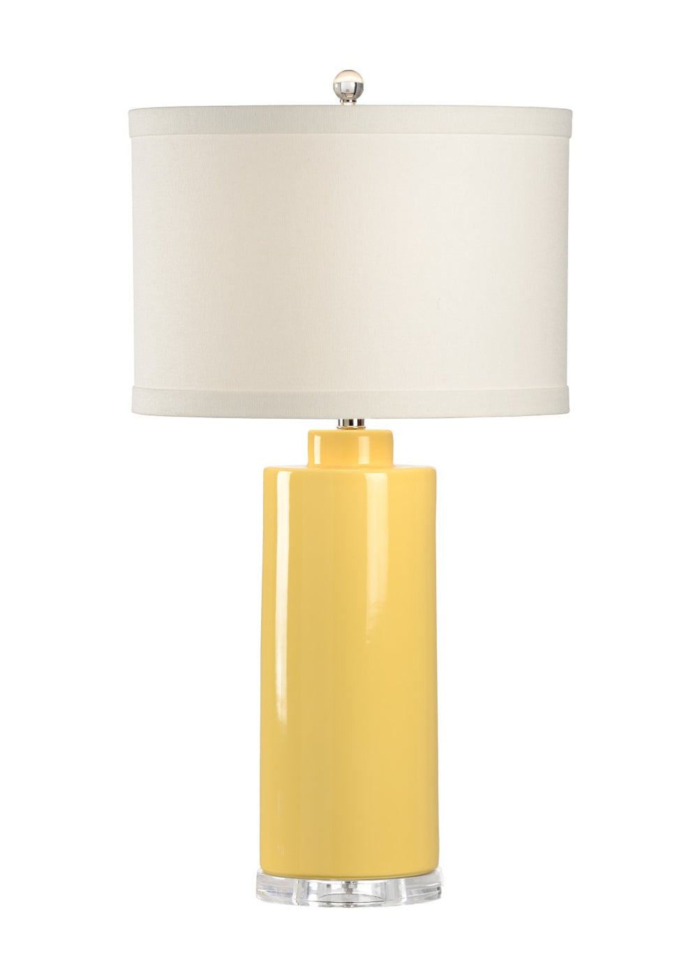 Wildwood Edith Sunflower Crackle Ceramic Table Lamp With Cream Linen Shade, Acrylic Base — 31" Modern Accent 46965
