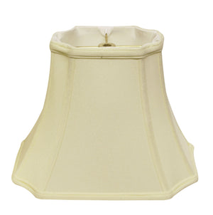 Homeroots 15" Ivory Inverted Rectangle Shantung Lampshade  Shantung Silk 469651
