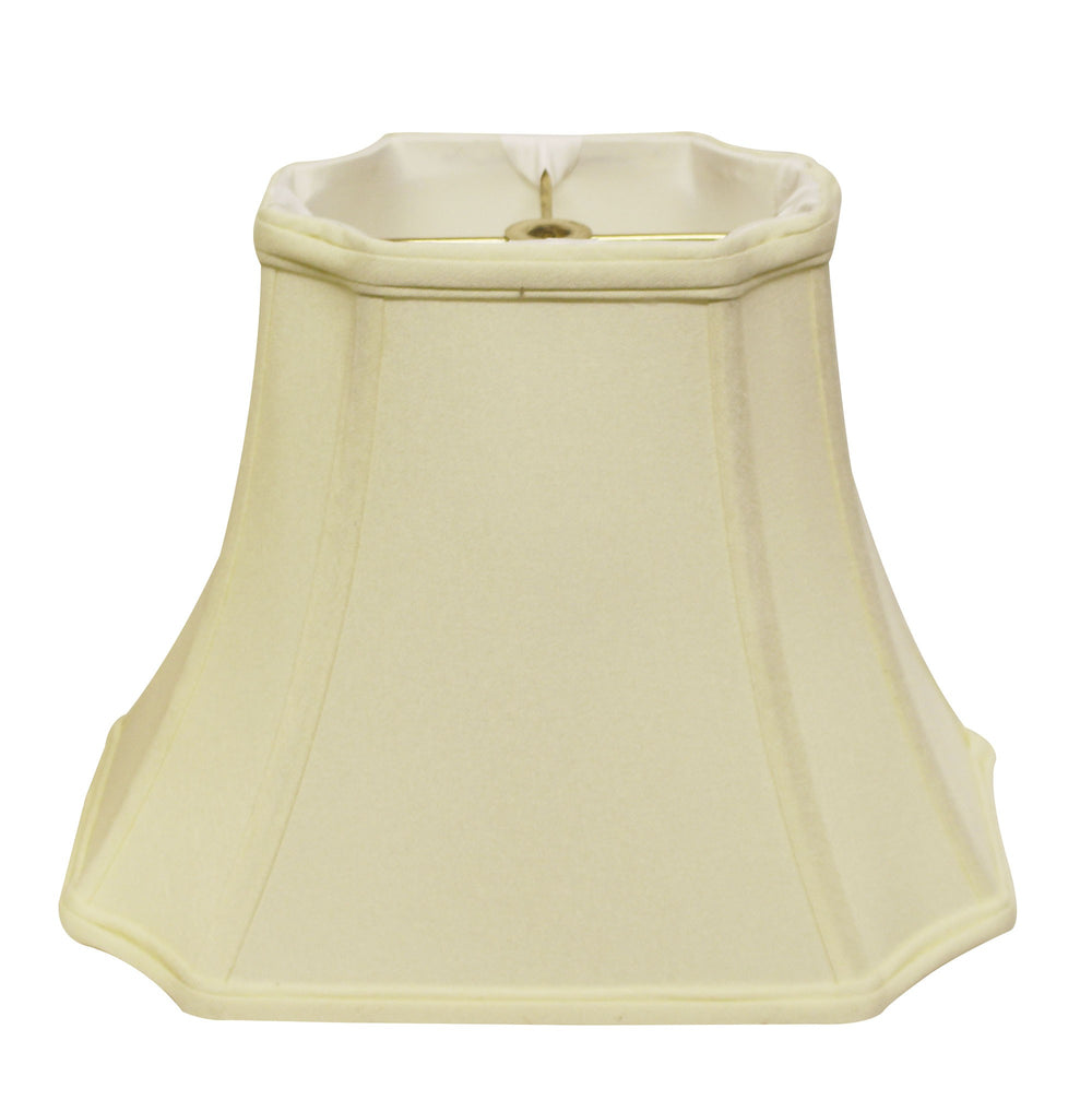 Homeroots 17" Ivory Inverted Rectangle Shantung Lampshade  Shantung Silk 469653