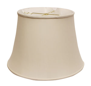 Homeroots 16" Biege Sloped Euro Bell Pongee Shantung Lampshade  Pongee Silk 469656