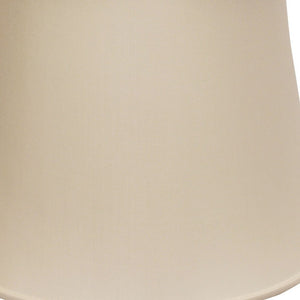 Homeroots 16" Biege Sloped Euro Bell Pongee Shantung Lampshade  Pongee Silk 469656