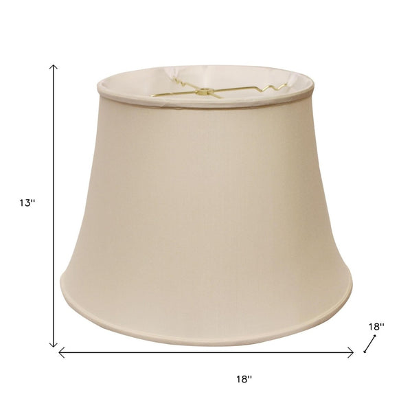 HomeRoots Champagne Pongee Silk Bell Lamp Shade – Luxurious Lighting Accent for Cozy, Stylish Spaces 469658