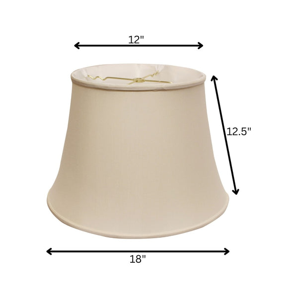 HomeRoots Champagne Pongee Silk Bell Lamp Shade – Luxurious Lighting Accent for Cozy, Stylish Spaces 469658