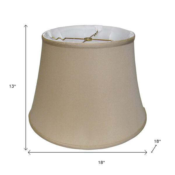 HomeRoots Brown Pongee Silk Bell Lamp Shade – Elegant Warmth for Traditional & Modern Interiors, Easy Install 469659