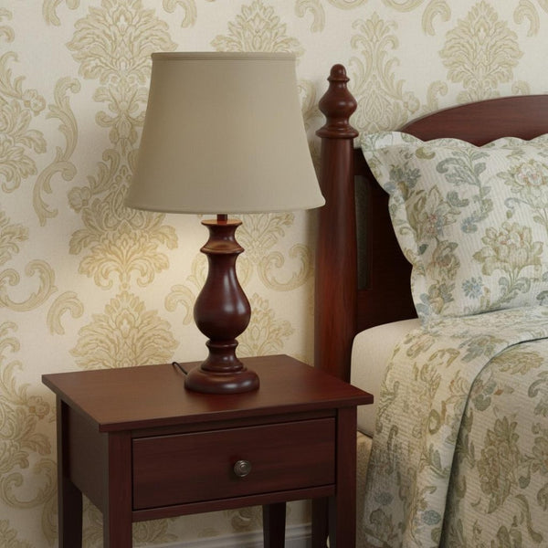 HomeRoots Brown Pongee Silk Bell Lamp Shade – Elegant Warmth for Traditional & Modern Interiors, Easy Install 469659