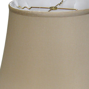 HomeRoots Brown Pongee Silk Bell Lamp Shade – Elegant Warmth for Traditional & Modern Interiors, Easy Install 469659